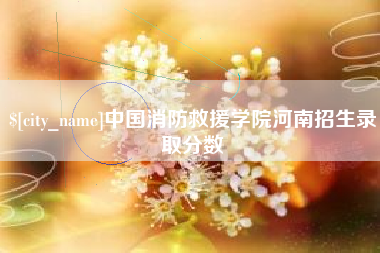 葫芦岛中国消防救援学院河南招生录取分数