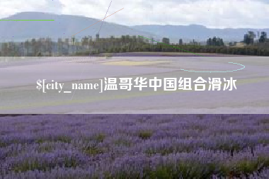 葫芦岛温哥华中国组合滑冰