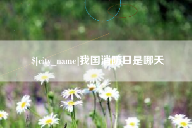 葫芦岛我国消防日是哪天