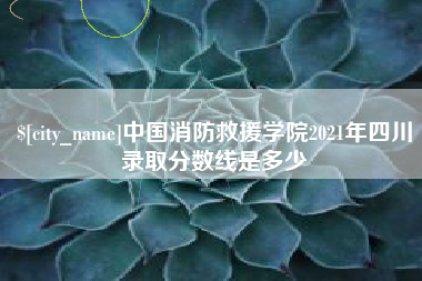 葫芦岛中国消防救援学院2021年四川录取分数线是多少
