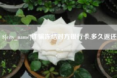 葫芦岛诈骗冻结对方银行卡,多久返还
