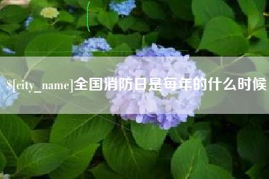葫芦岛全国消防日是每年的什么时候