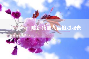 葫芦岛腹部疼痛九宫格对照表