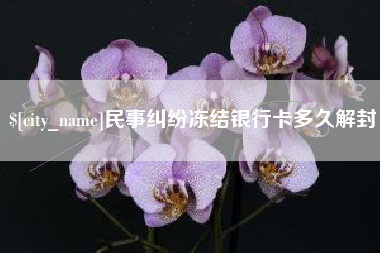 葫芦岛民事纠纷冻结银行卡多久解封