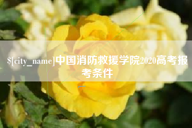 葫芦岛中国消防救援学院2020高考报考条件