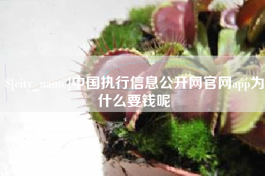 葫芦岛中国执行信息公开网官网app为什么要钱呢